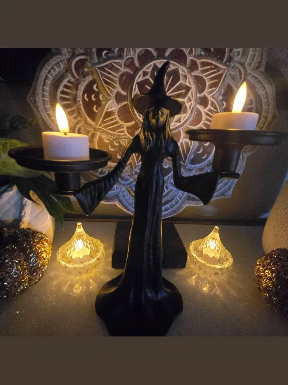 ALDI Witch Candelabra, Candlestick Holder Halloween Decor